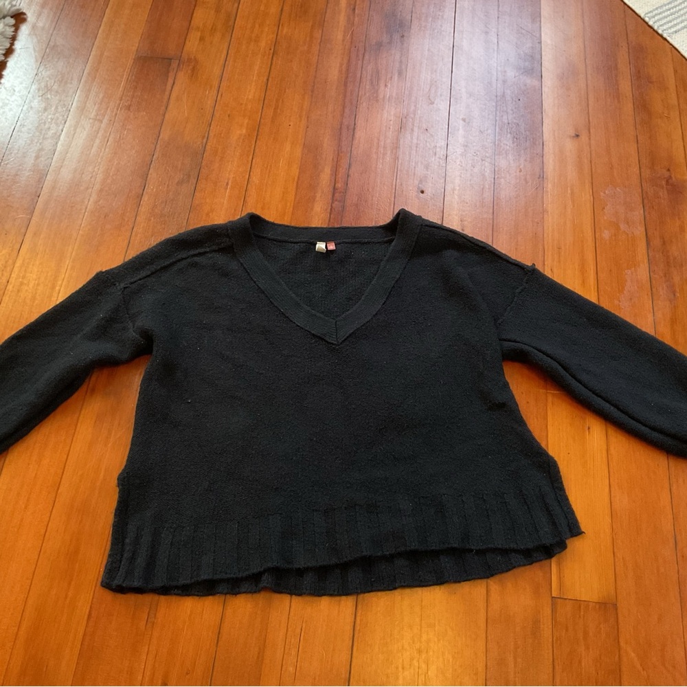 Pilcro Black V-Neck Women's Sweater